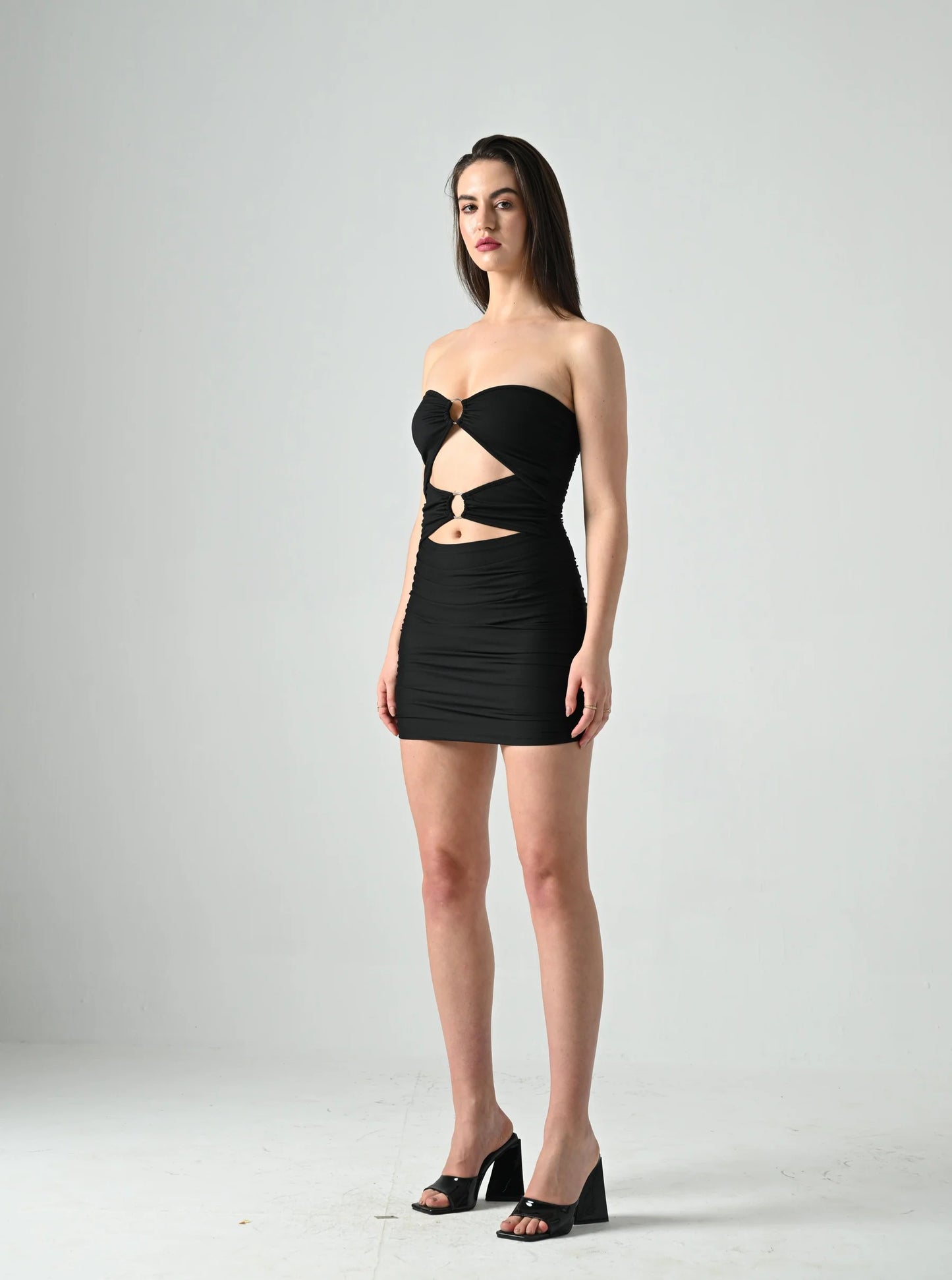 Blair STRAPLESS MINI DRESS with RING DETAILING
