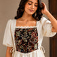 Elara Floral Corset Maxi Dress