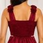 Ruby Blossom Satin Maxi Dress