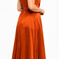 Celeste Floral Shoulder Satin Maxi Gown