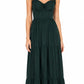 DRESZA Wine Ruffle Strap Tiered Maxi Dress for Women | Elegant Flowy Summer Dress