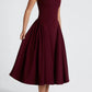 Pavlina Midi Dress in Maroon